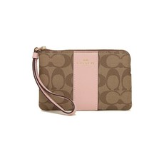 COACH 코치 시그니처 코너 지퍼 위슬렛 파우치 58035 IMPWD