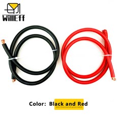 PVC 케이블 LED 전기 조명용 구리 와이어 고출력 엔진 시동 자동차 트럭 배터리 1AWG 2AWG 4AWG 6AWG, [03] Black and Red, [07] 10 AWG - 4.85mm, [03] 10m, 1개