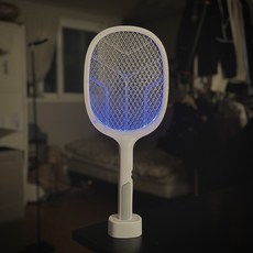 C타입 충전식 살충 유인 모기 퇴치 전자 전기 모기채 LED