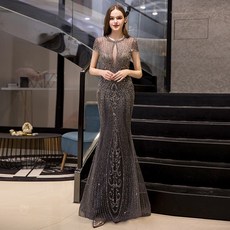 고급 이브닝드레스 가을 고귀한 머메이드 롱 통큰 스타일리쉬 하객 드레스 여자원피스 프리미엄원피스