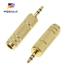 오디오잭 2PCS 6.5 6.35mm 수 플러그-3.5mm 암 커넥터 헤드폰 앰프 오디오 어댑터 마이크, 01 6.35mm to 3.5mm, 2개