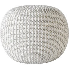 Urban Shop Round Knit Pouf 라운드 니트 푸프 Ivory, 단일상품