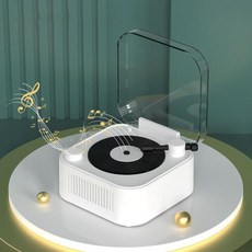 레트로 블루투스 스피커 휴대용 빈티지 CD 플레이어 디자인 사운드바 하이파이 MP3 음악 지지대 TF 카드 U 디스크 AUX, 1) White, 없음
