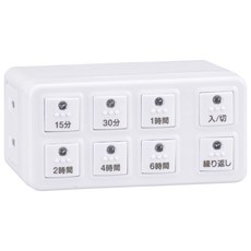 OHM 버튼식 디지털 타이머 AB6H HS-AB6H 화이트 폭 74×높이 36×깊이 46mm, 1개