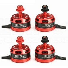RacerStar 4pcs BR2205 2205 2300kV 2-4S 브러시리스 모터 (2) CW (2) CCW for FPV Racing Drones PROD157, 한 가지 색