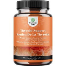 (캐나다 직송) 네이처스 크래프트 Naturess Craft Potent Herbal Thyroid Support 강력한 허브 갑상선 지원 복합체 60정, 1개