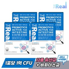더리얼 장 건강 락토 생 유산균 [1.5g x 30포] x 4박스 4개월분, 4개