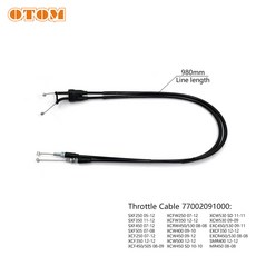 OTOM KTM HUSQVARNA 오토바이 스로틀 케이블 로프 브레이크 오일 가속기 제어 와이어 라인 길이 976 1020mm EXC SXF XC FE FS, 77002091000 -TH21, 1개