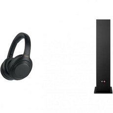 소니 WH-1000XM4 무선 프리미엄 노이즈캔슬링 오버헤드 헤드폰 통화 마이크 블랙 WH1000XM4 SSCS3 스탠드 스피커 싱글