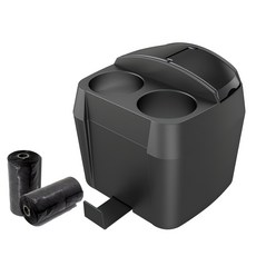 카템 3in1 차량용 멀티 수납함 컵홀더, 1개, 블랙 1개, 블랙