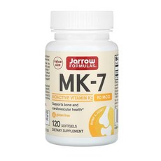 Jarrow Formulas 자로우 포뮬라스 MK7 90mcg 120 소프트젤, 1개, 120정
