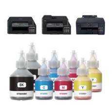 브라더 HL-T4000DW 잉크 2세트 호환 프린터 DCP-T300 DCP-T310 MFC-T810W DCP-T710W DCP-T500W, 8개입, BT6000 5000 검정 파랑 빨강 노랑 2세트