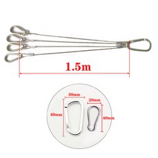 스테인리스강 와이어 케이블 서스펜션 행잉 키트 아트 그림 디스플레이용 도구 없이 설계된 피팅 성장 조명 펜드 0.3-3M, 1개, [06] B style 1.5M