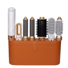 스타일러 포함 in 컬링 멀티 스트레이트너 헤어 브러시 1 다리미 6 드라이어, 1) With leather case 미국, With leather case