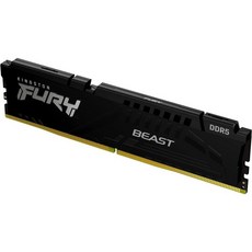 킹스턴 테크놀로지 퓨리 비스트 블랙 32GB 4800MTs DDR5 CL38 XMP 3.0 레디 컴퓨터 메모리 싱글 모듈 KF548C38BB32, 6000MT/s_Black | 8GB, 1개