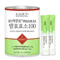 푸른들판 카무트 효소 분말 100 프리미엄 캐나다 정품 호라산밀 발효 곡물 효소 가루, 1박스, 45g