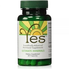 YES Ultimate Minerals Supplement 60ct | Ideal for the Peskin Protocol | For Mineral Deficiency Suppo, 상품선택, 1개, 60정