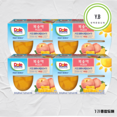 Dole 후룻볼 복숭아 과일 통조림, 4개