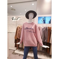 지컷 라쿤레터링 자수 니트 7229450615