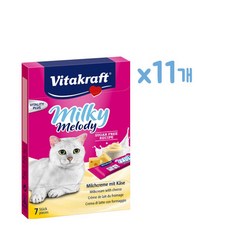 비타크래프트 고양이 밀키멜로디 70g 2종 중 1선택 간식, 11개, 치즈