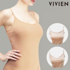[비비안] VIVIEN 여자속옷 U넥 V넥 듀얼 캐미솔 SI1006
