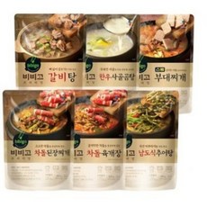 비비고 프리미엄 즉석국 즉석탕 6종(갈비탕400g + 차돌된장찌개460g + 차돌육개장500g + 추어탕460g + 스팸부대찌개460g + 한우사골곰탕500g)