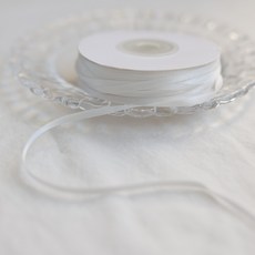 엘블랑꼬 얇은 공단 리본끈 3mm 리본공예 얇은끈 끈포장 리본포장, 화이트