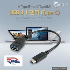 Type 공 20CM USB3.1CM 네트워크장비 USB3.1 AF C젠더, 단일옵션