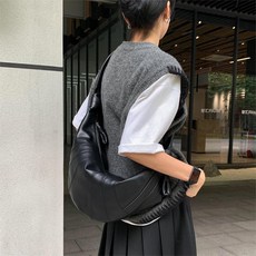 여성가방 소가죽 매듭 크루아상백 만두 슬링백 크로스백 스몰 크로와상 반달 범백