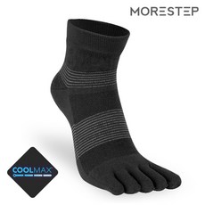 모어스텝 쿨맥스 흡한속건 발가락양말 / 쿨맥스 원사의 빠른 땀흡수와 배출기능으로 쾌적함을 최적화한 발가락양말