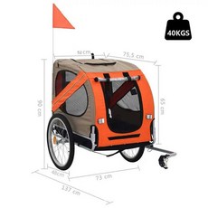 자전거트레일러 바이크트레일러 자전거웨건 펫 애완동물 강아지, 11 블루3륜트레일러, 1개