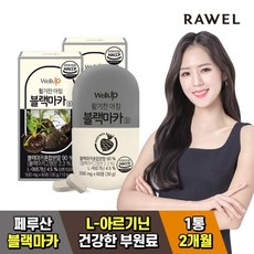 로엘 웰업 블랙마카정 60정 2통 4개월 120정 아르기닌 산수유 복분자추출분말 함유, 2개