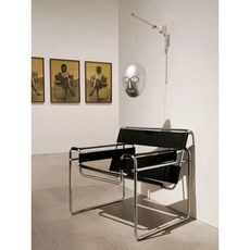 바우하우스 의자 카페 마르셀브로이어 바실리체어 라운지 인테리어의자, 하얀색, 1개