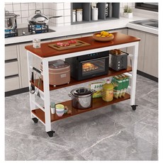 이동식 조리대 아일랜드 보조 식탁 80cm 부터 120cm 까지 바퀴있는 2단 3단 홈바