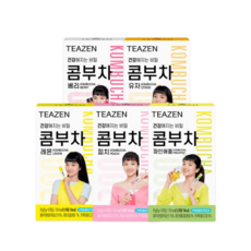  티젠 콤부차 5가지맛 혼합 50스틱 (파인애플/레몬/피치/베리/유자), 5g, 5개 