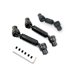 WPL C14 D12 MN D90 금속 드라이브 샤프트 CVD 4x4 6x6 4WD RC 자동차 업그레이드 부품, 03 6x6 Black, 1개