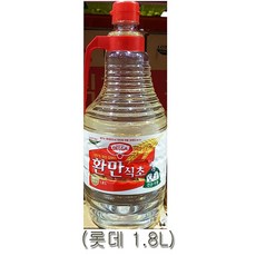 유동산업 JW5FFD0C 빛깔좋은요리 맛좋은 생생 식재료 1.8리터 환만 대용량 간단요리 식초 새콤달콤소스 식자재 냄세제거용 롯데 업소용 식초 음용식초 미림, JL 1