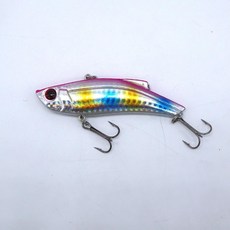 메탈 바이브 미노우 농어 배스 루어 낚시, 레인보우, 1개