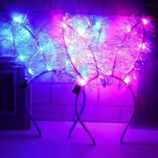 LED 반짝이 토끼머리띠 불빛머리띠 응원봉 불빛이나는 야광봉 야광스틱
