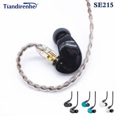Hi fi mmcx se215 스테레오 소음 제거 shure se215 se535 헤드폰 용 분리형 케이블 헤드셋이있는 이어폰 3.5mm, Transparent no cable, 단일