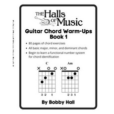 (영문도서) The Halls of Music Chord Warmups for Guitar Book 1 Paperback, Lulu.com, English, 9781678073978