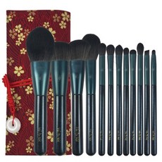 kirahosi 메이크업 브러시보관파우치 간편휴대용 보러시파우치보관 22호 BXl14ss, 12+파우치, 레드 벚꽃