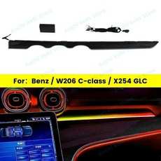 메르세데스 벤츠 호환 W206 X254 GLC C 클래스용 다이내믹 조수석 조명 LED 멀티 컬러 승객 장식 수리 부품 64 색, [02] X254 GLC, [01] Lefthand drive, 1개