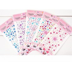 보석스티커 큐빅스티커 세트 반짝이는 하트보석스티커 보석스티커북 DIY, 매화 모양