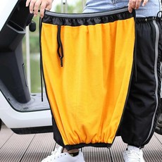 오토바이 패딩 발 다리 토시 남자 여자 밴딩 레그워머 바지 라이더 방한 겨울, 블랙 57CM 봄가을용