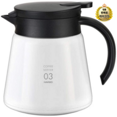 하리오 V60 보온 스테인레스 서버 800ml VHS-80W, 화이트, 6개