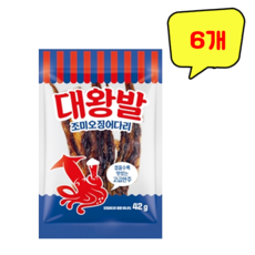 (무료배송) 써라클 대왕발 조미오징어다리 42g x 6개