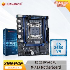 HUANANZHI X99 P4F LGA 2011-3 XEON X99 마더보드 인텔 E5 2667 v4 지지대 DDR4 RECC 메모리 콤보 키트 세트 NVME SATA, 1)마더 보드