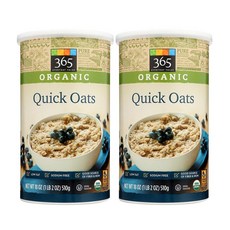 365 by Whole Foods Market Hot Cereal Quick Oats 365홀푸드마켓 퀵 오트 18oz (510g) 2팩