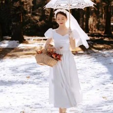 로앤하우스 빈티지 웨딩 드레스 복고 셀프 촬영